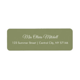 Trend Color Reed Green Script Address Labels
