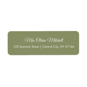 Trend Color Reed Green Script Address Labels