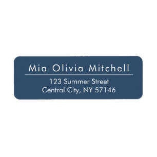 Trend Color Seious Blue - Modern Address Labels
