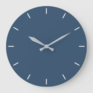 Trend Color Serious Blue Large Wall Clock