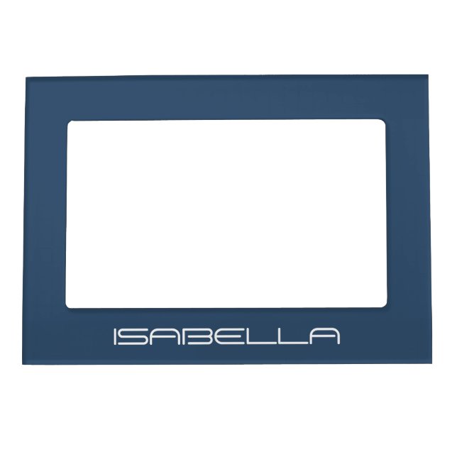 Trend Color Serious Blue Magnetic Name Frame (Front)