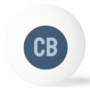 Trend Color Serious Blue Monogram Ping Pong Ball