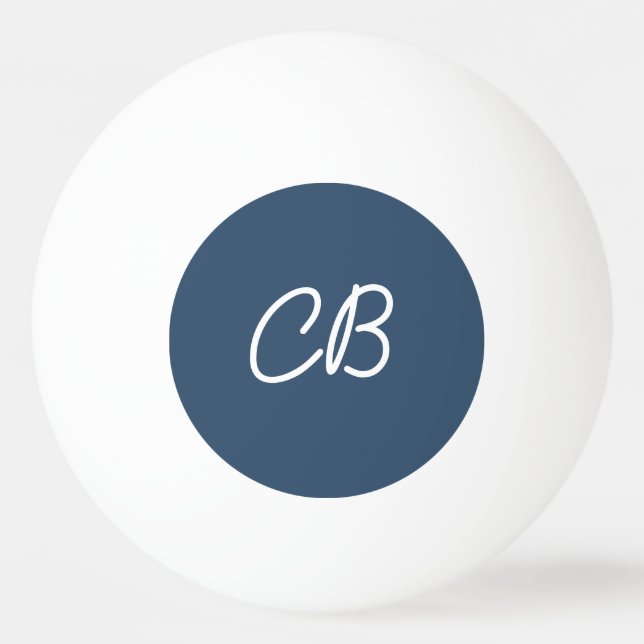 Trend Color Serious Blue Monogram Ping Pong Ball (Front)