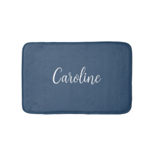 Trend Color Serious Blue Name Bath Mat