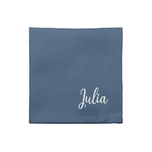 Trend Color Serious Blue Name Cloth Napkin