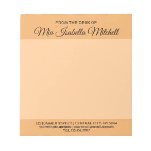 Trend Color - Soft Orange Business Notepad