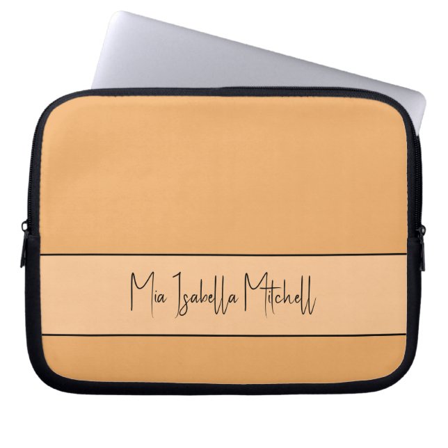 Trend Color Soft Orange Laptop Sleeve (Front)
