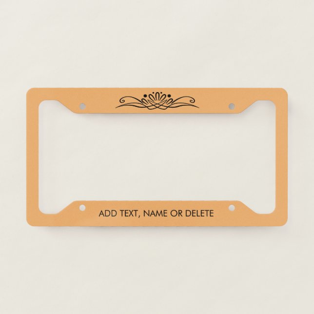 Trend Color - Soft Orange License Plate Frame (Front)