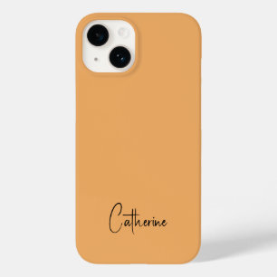 Trend Color Soft Orange Minimalist Case-Mate iPhone 14 Case