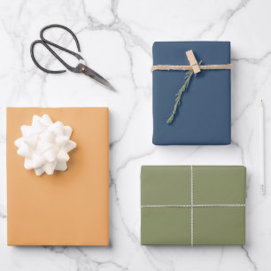 Trend Color Soft Orange Mix Wrapping Paper Sheets