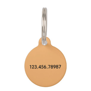 Trend Color Soft Orange Name & Phone Pet ID Tag