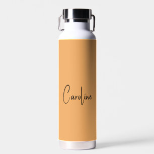 Trend Color Soft Orange Name Water Bottle