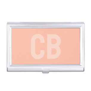 Trend Color Soft Peach Business Card Holder