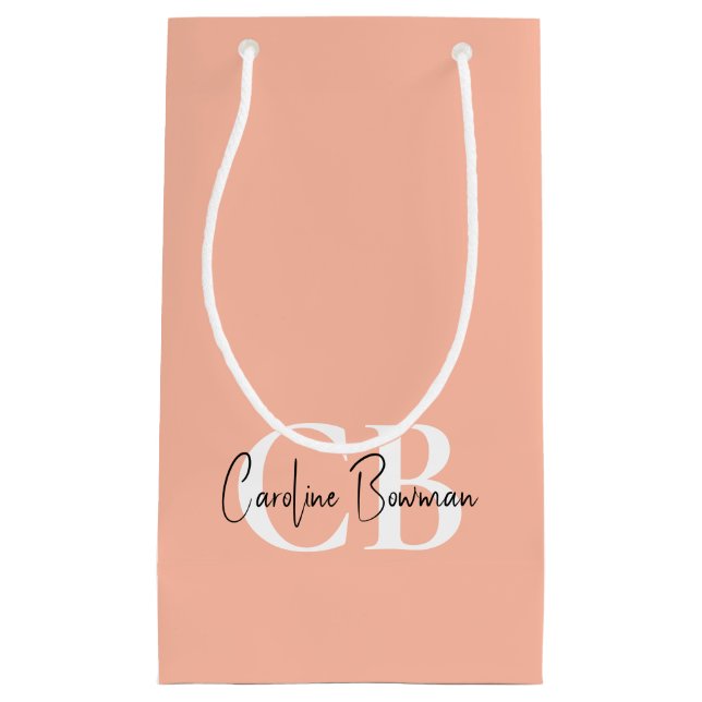 Trend Color Soft Peach Business Gift Bag (Front)