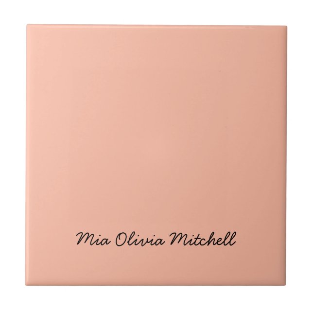 Trend Color - Soft Peach Ceramic Tile (Front)