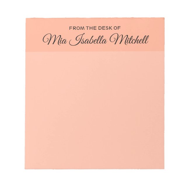 Trend Color - Soft Peach Classic Notepad (Front)