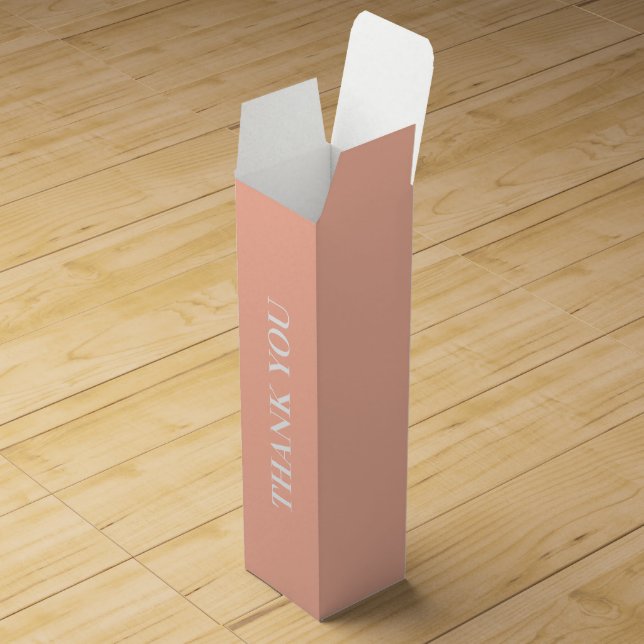 Trend Color  Soft Peach Customizable Wine Box (Opened)