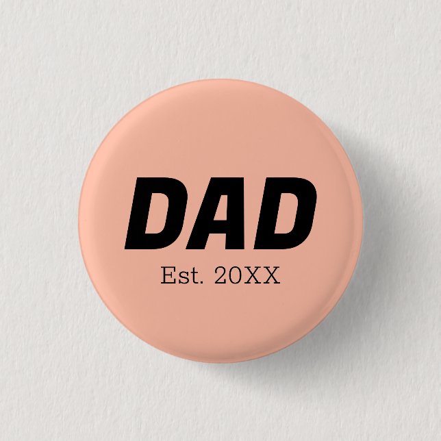 Trend Color - Soft Peach Dad Button (Front)