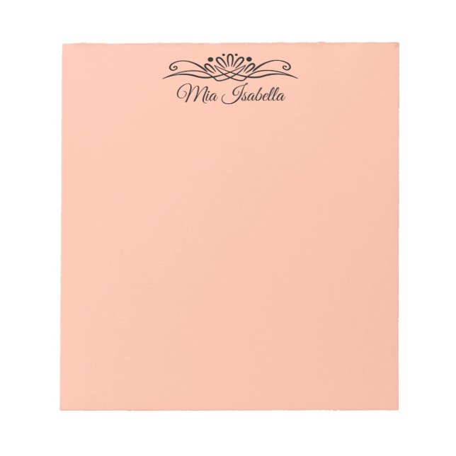 Trend Color - Soft Peach Decorative Notepad (Front)