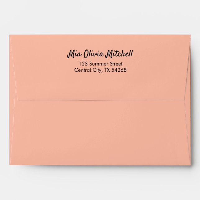 Trend Color - Soft Peach Envelope (Back (Top Flap))
