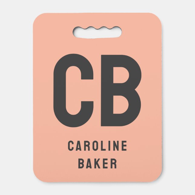 Trend Color Soft Peach Gray Stadium Seat Cushion (Front Vertical)