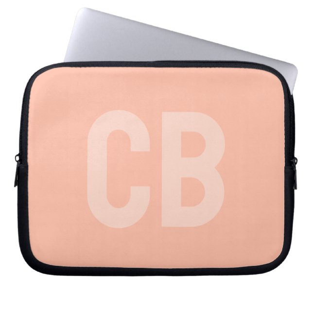 Trend Color Soft Peach Laptop Sleeve (Front)
