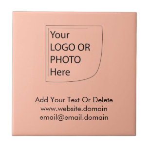 Trend Color - Soft Peach Logo Ceramic Tile