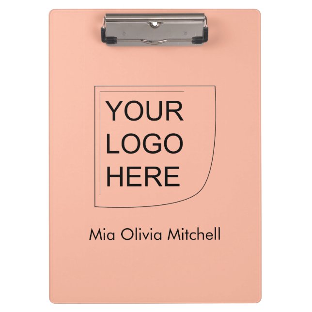 Trend Color Soft Peach - Logo / Photo Clipboard (Front)