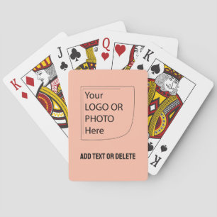 Trend Color Soft Peach Logo Playing Cards