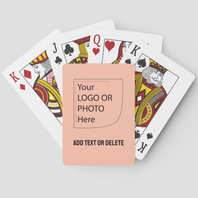 Trend Color Soft Peach Logo Playing Cards (Back)