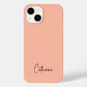 Trend Color Soft Peach Minimalist Case-Mate iPhone 14 Case
