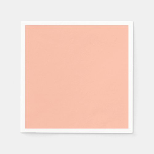 Trend Color  Soft Peach Minimalistic Paper Napkins