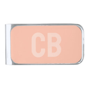Trend Color Soft Peach Monogram Money Clip