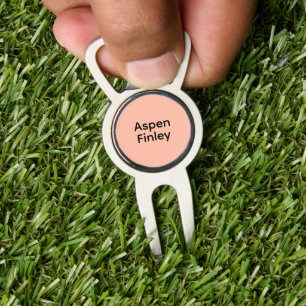Trend Color Soft Peach Name Ball Marker Divot Tool