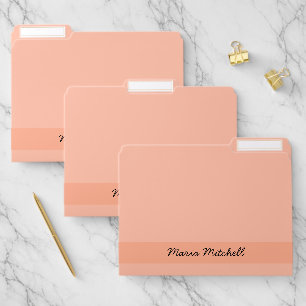Trend Color - Soft Peach Name File Folders