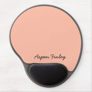 Trend Color Soft Peach Name Gel Mousepad