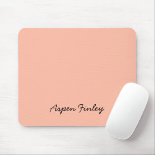 Trend Color Soft Peach Name Mousepad