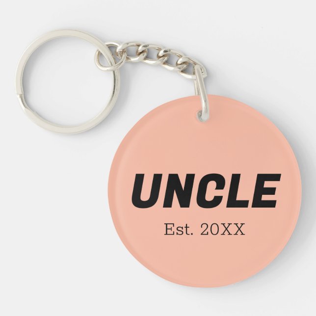 Trend Color - Soft Peach Uncle Keychain (Front)