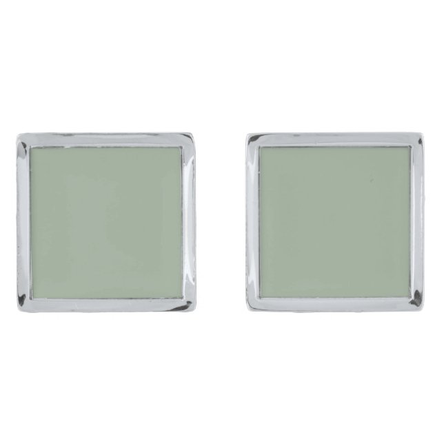Trend Color - Soft Sage Cufflinks (Front)