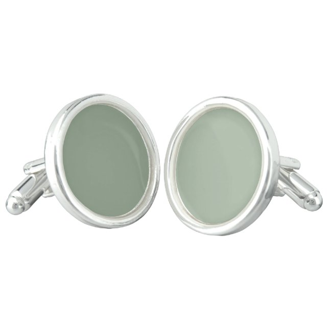 Trend Color Soft Sage Cufflinks (Angled)