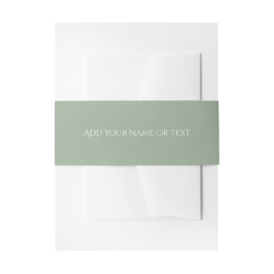 Trend Color Soft Sage Decorative Invitation Belly Band