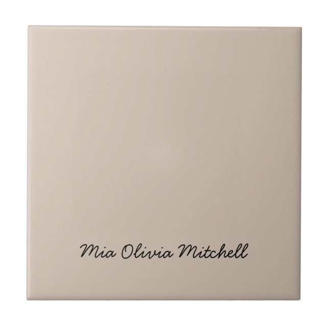 Trend Color - Soft Taupe Ceramic Tile (Front)