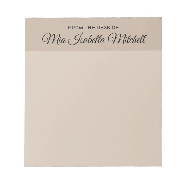 Trend Color - Soft Taupe Classic Notepad (Front)