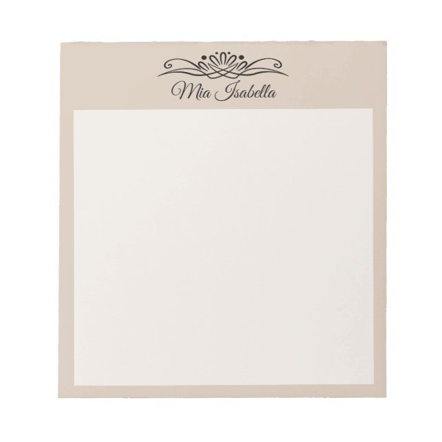 Trend Color Soft Taupe Classic Notepad (Front)
