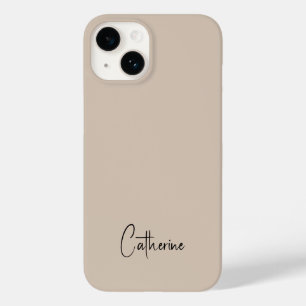 Trend Color Soft Taupe Minimalist Case-Mate iPhone 14 Case