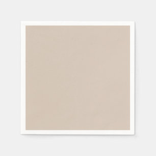 Trend Color Soft Taupe Minimalistic Paper Napkins