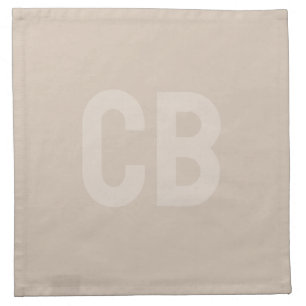 Trend Color Soft Taupe Monogram Cloth Napkin