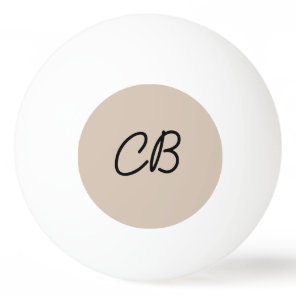 Trend Color Soft Taupe Monogram Ping Pong Ball
