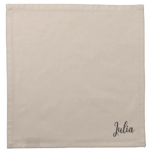 Trend Color Soft Taupe Name Cloth Napkin