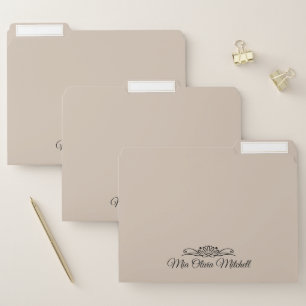 Trend Color - Soft Taupe Name File Folder